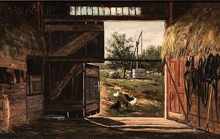 Frank Henry Shapleigh (American, 1842-1906)      Old Barn in Jackson N.H.