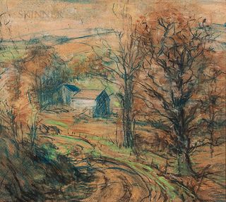Arthur Clifton Goodwin (American, 1864-1929)      Road to the Farm, Autumn