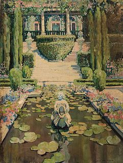 Jane Peterson (American, 1876-1965)      A California Garden