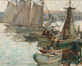 Frederick Mulhaupt (American, 1871-1938)      Morning, Gloucester Harbor