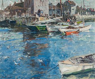Harry Aiken Vincent (American, 1864-1931)      Fish Pier, Rockport