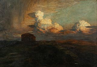 Émile René Ménard (French, 1862-1930)      Thunderheads Above the Temple of Concordia, Agrigento