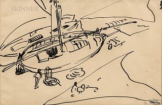 André Derain (French, 1880-1954)      Un bateau sur le quai