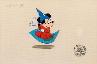 Walt Disney Studios (American, 20th Century)      Three Cels: Jiminy Cricket, Mickey Mouse