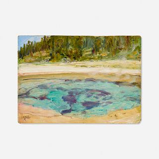Howard Russell Butler, Hot Springs, Yellowstone (Morning Glory Pool)