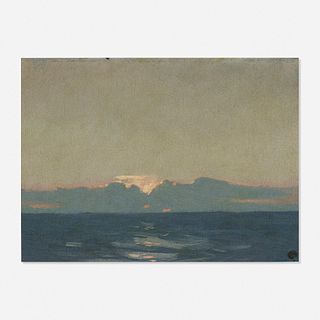 Hermann Dudley Murphy, Seascape with Sun Behind Clouds