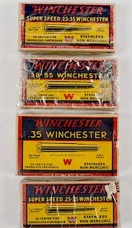 Lot of Four Winchester Cartridge Boxes 
