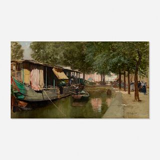 Francis Hopkinson Smith, A Quiet Waterway, Holland