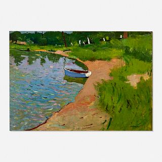 Nicolai Cikovsky, Rowboat on a Lake