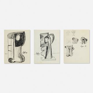 Seymour Lipton, Studies for Sculpture (three works)