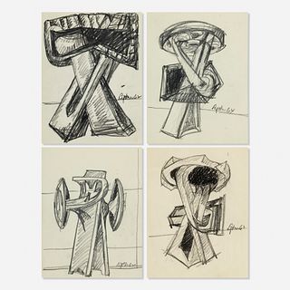Seymour Lipton, Studies for Sculpture (four works)