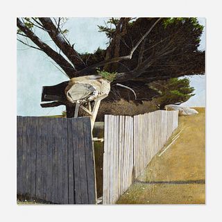 David Ligare, Fence with Trees and Rocks