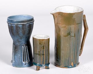 Three pieces of studio pottery by McPhee