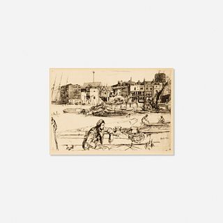 James Abbott McNeill Whistler, Black Lion Wharf, from The Thames Set