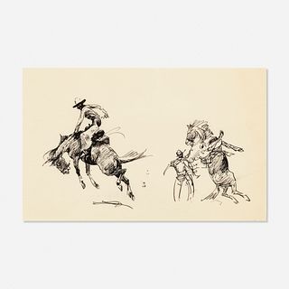 Edward Borein, Taming a Horse