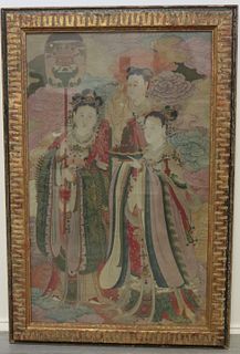 Framed Painting of (3) Figures.