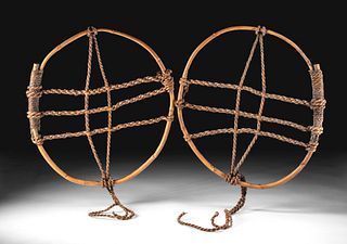 Early 20th C. Japanese Bamboo / Rope Snowshoes (pr)