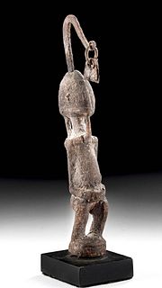 20th C. Mali Dogon Wood & Iron Ancestor Figure