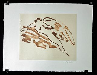 Reuben Nakian Lithograph, Leda and the Swan, 1980s