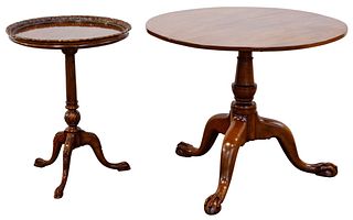Chippendale Style Mahogany Flip Top Table