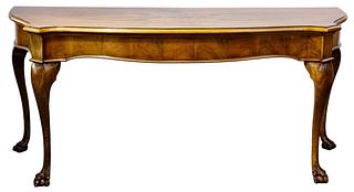 Chippendale Style Walnut Console Table