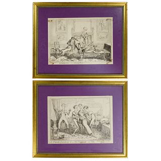 (After) George Cruikshank (English, 1792-1878) 'Dandy' Prints
