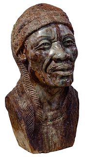 Darios Chikumbirke (Zimbabwean, 20th Century) Carved Stone Bust