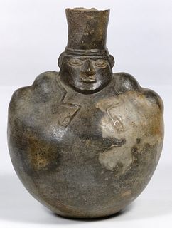 Pre-Columbian Chimu Pottery Figural Vessel