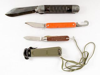 Military Pocket Knives, Lot of Four 