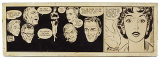 Leonard Starr (American, 1925-2015) 'Mary Perkins, On Stage' Ink on Paper Comic Strip