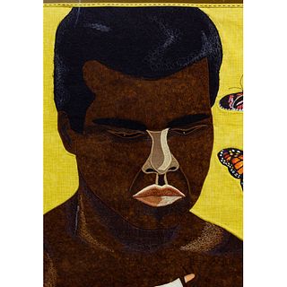 Chris Roberts-Antieau (American, b.1950) 'Muhammad Ali' Tapestry
