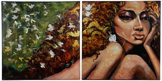Jason O'Brien (Canadian, 20th Century) 'Butterfly Effect' Acrylic on Canvas