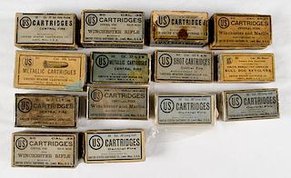 Large Group of U.S. Cartridge Company Boxes of Varying Calibers  