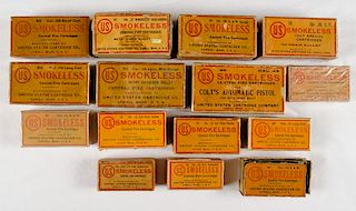 Large Group of Various Caliber U.S. Cartridge Co. Smokeless Cartridges in Boxes 