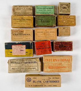 Large Group of Various Caliber Empty Cartridge Boxes 