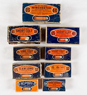 Large Group of Various Caliber U.S. Cartridge Co. Cartridges for Colt, Stevens, S&W and Winchester 