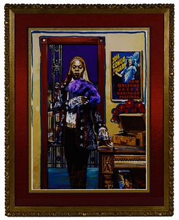 Kevin Brisco Jr. (American, 20th Centry) '2018 New Orleans Jazz & Heritage Festival' Embellished Poster