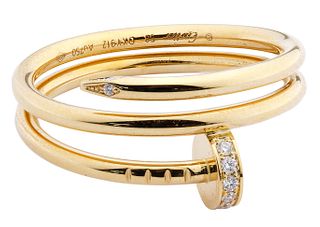 Cartier 18k Yellow Gold and Diamond 'Juste un Clou' Ring
