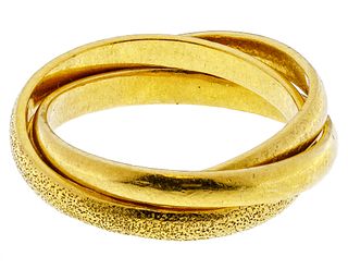 24k Gold Triple Band Ring
