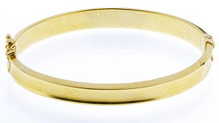 18k Gold Hinged Bangle Bracelet