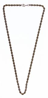 18k Gold Twisted Rope Necklace