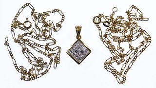 18k Gold Necklace and Pendant Assortment