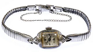 Longines 14k White Gold Case Wrist Watch