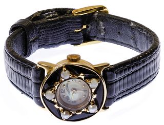 Lucien Piccard 14k Gold Case Wrist Watch