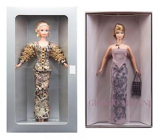Two Luxury Fashion Themed Barbies