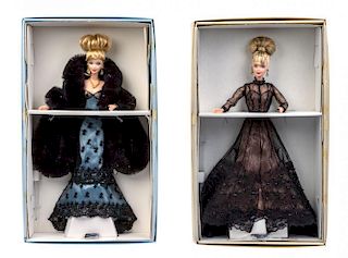 Two Limited Edition Nolan Miller Couture Collection Barbies