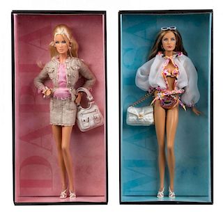 Four Gold Label Model of the Moment Barbies