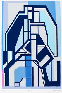 Mario Radice (Como 1898-Milano 1987)  - Blue composition, 1969/1986