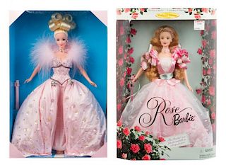 Six Glamour Themed Barbies