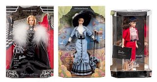 Three Fashion Themed Barbies